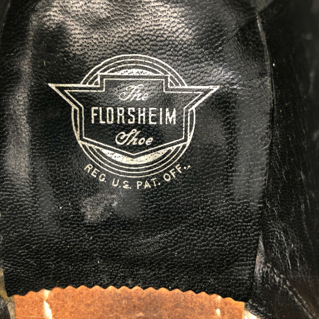 80年代 FLORSHEIM フローシャイム ウィングチップ レザーシューズ ワインレッド (メンズ 8 D) 中古 古着 KA0732 メンズの靴/シューズ(ドレス/ビジネス)の商品写真