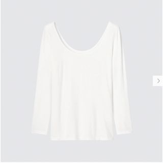 ユニクロ(UNIQLO)のユニクロ ヒートテックバレエネックT（8分袖）(Tシャツ(長袖/七分))