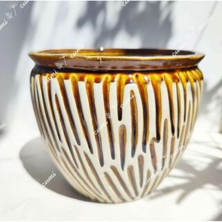 【複割】韓国 蜜蜂の鉢 ミツバチ 植木鉢 おしゃれ 室内 陶器鉢 多肉観葉植物