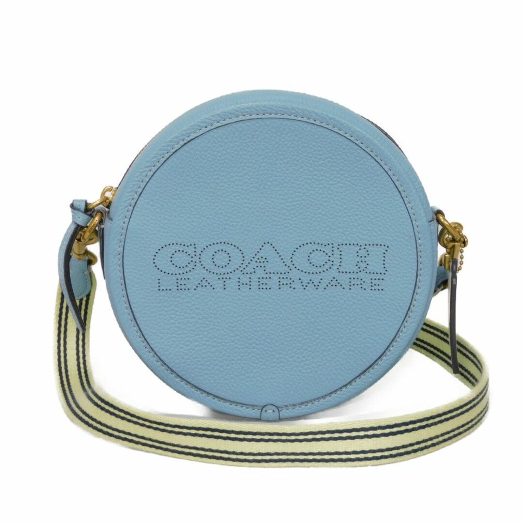 COACH(コーチ)のCOACH コーチ キア サークル ライトブルー マルチカラー パンチング ポシェット クロスボディ ロゴ アズール ショルダーバッグ C3427 レディースのバッグ(ショルダーバッグ)の商品写真