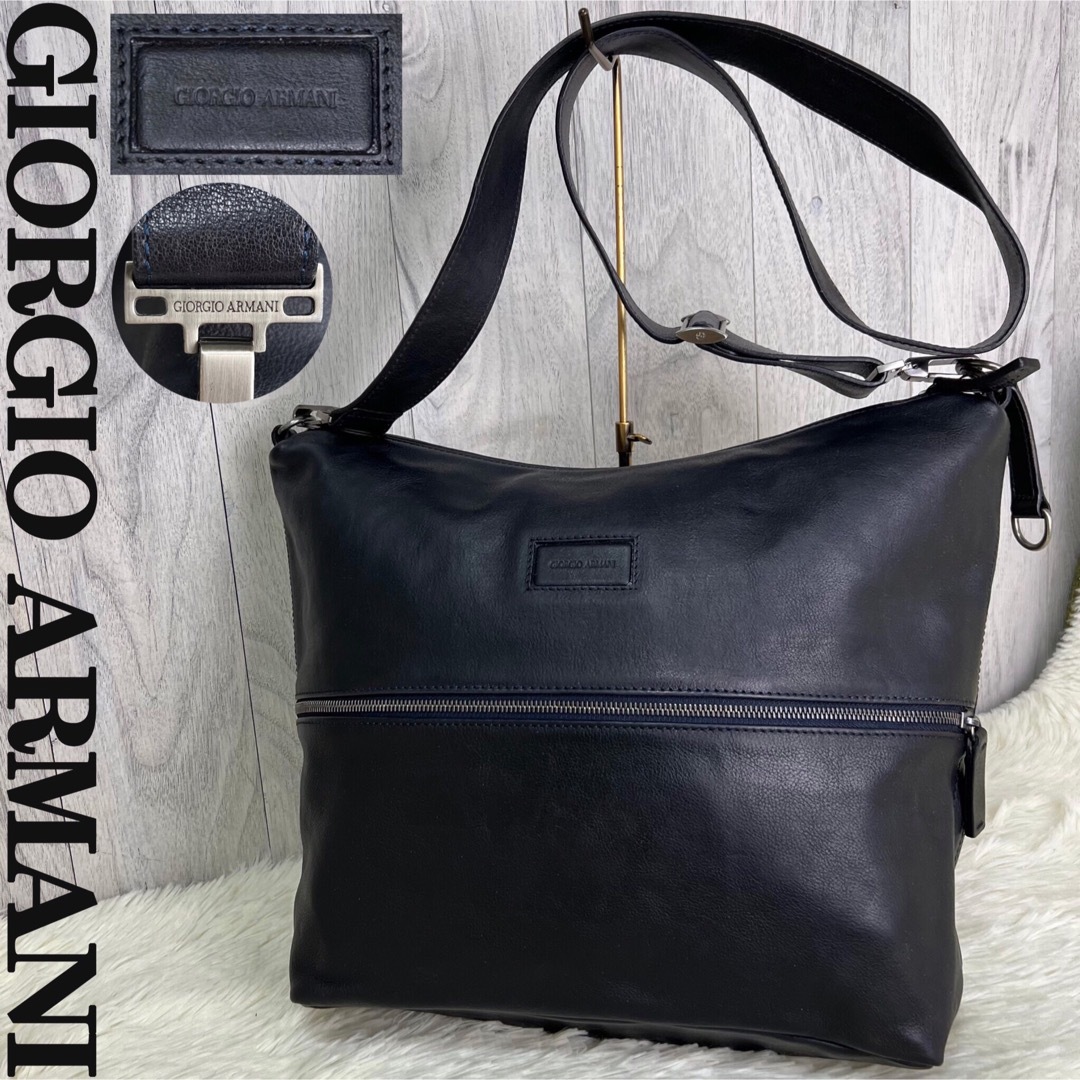 Giorgio Armani - 人気♡A4可♡GIORGIO ARMANI アルマーニ レザー Giorgio Armani - 人気♡A4可♡GIORGIO ARMANI アルマーニ レザー