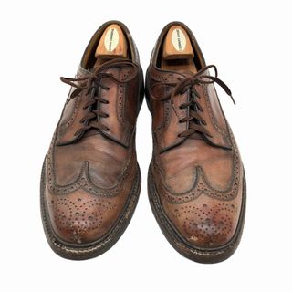 70年代 FLORSHEIM フローシャイム インペリアル ケンムーア ロングウィングチップ レザーシューズ  (メンズ 9 1/2 D) 中古 古着 KA0762(ドレス/ビジネス)