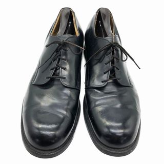 80年代 米軍実物 U.S.NAVY INTERNATIONAL SHOE CO. サービスシューズ レザーシューズ ブラック (メンズ 9 1/2 R) 中古 古着 KA0768(その他)