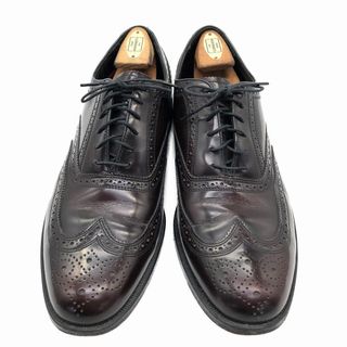 FLORSHEIM フローシャイム ウィングチップ レザーシューズ 本革 ワインレッド (メンズ 10 D) 中古 古着 KA0773(ドレス/ビジネス)