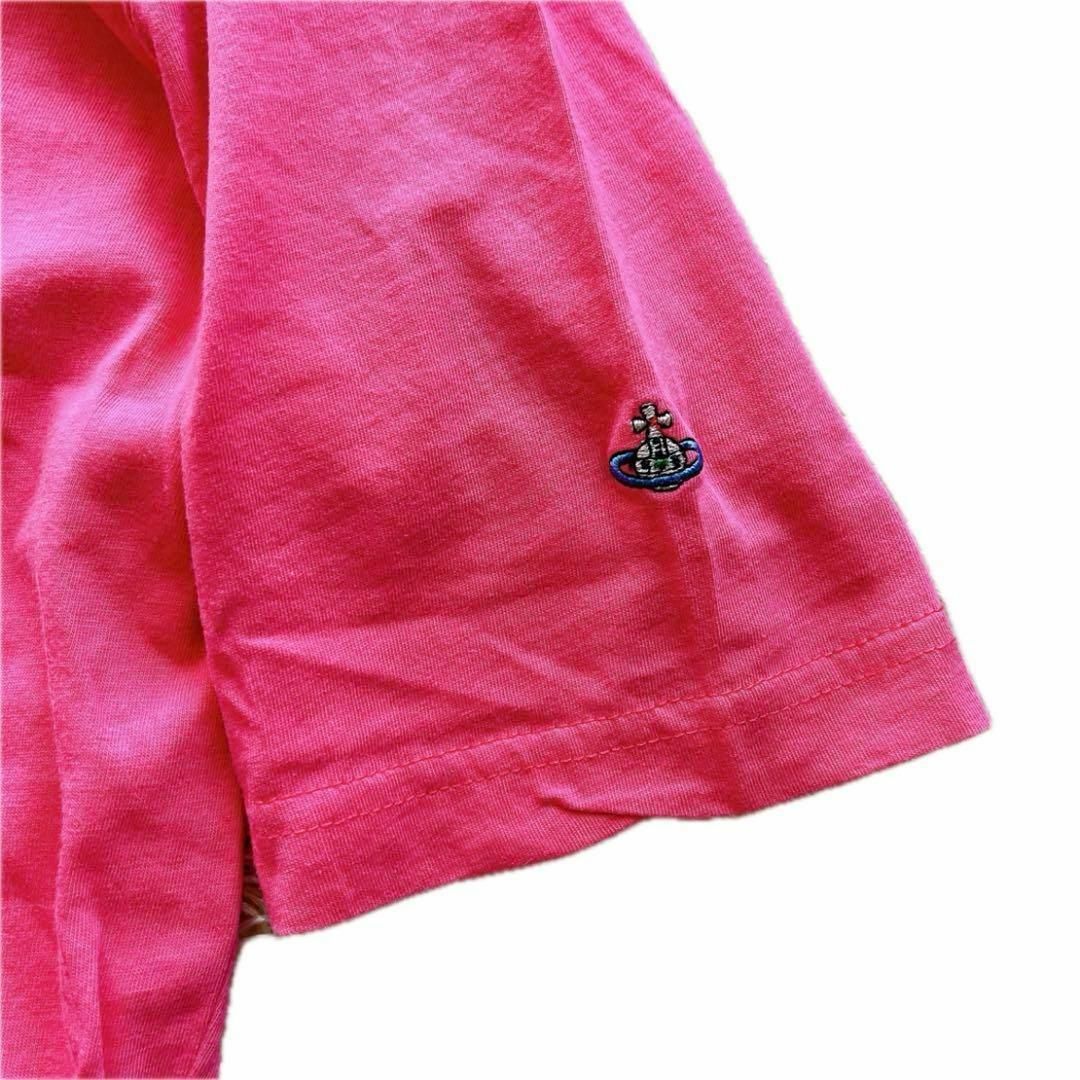 Vivienne Westwood(ヴィヴィアンウエストウッド)のヴィヴィアンウエストウッド Tシャツ 半袖 L オーブ ピンク ワッペン レディースのトップス(Tシャツ(半袖/袖なし))の商品写真