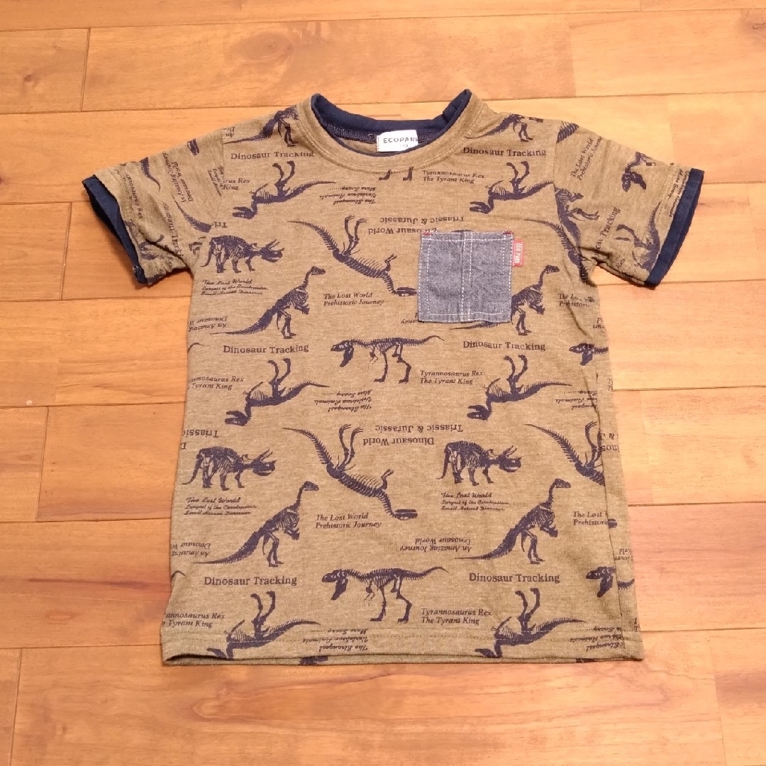 バースディ ECOPARK 恐竜柄 半袖Tシャツ 120サイズ キッズ/ベビー/マタニティのキッズ服男の子用(90cm~)(Tシャツ/カットソー)の商品写真