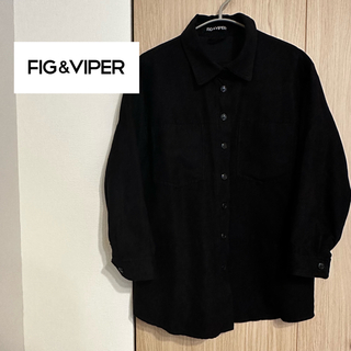 フィグアンドヴァイパー(FIG&VIPER)の《美品》 FIG&VIPERフィグアンドヴァイパー スウェード風シャツジャケット(シャツ/ブラウス(長袖/七分))
