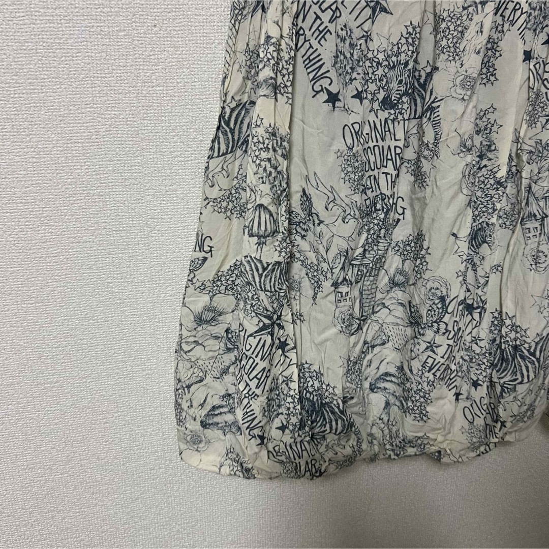 ScoLar(スカラー)の【美品】ScoLar スカラー　ノースリーブ　バルーンワンピース　M 花柄 レディースのワンピース(ひざ丈ワンピース)の商品写真