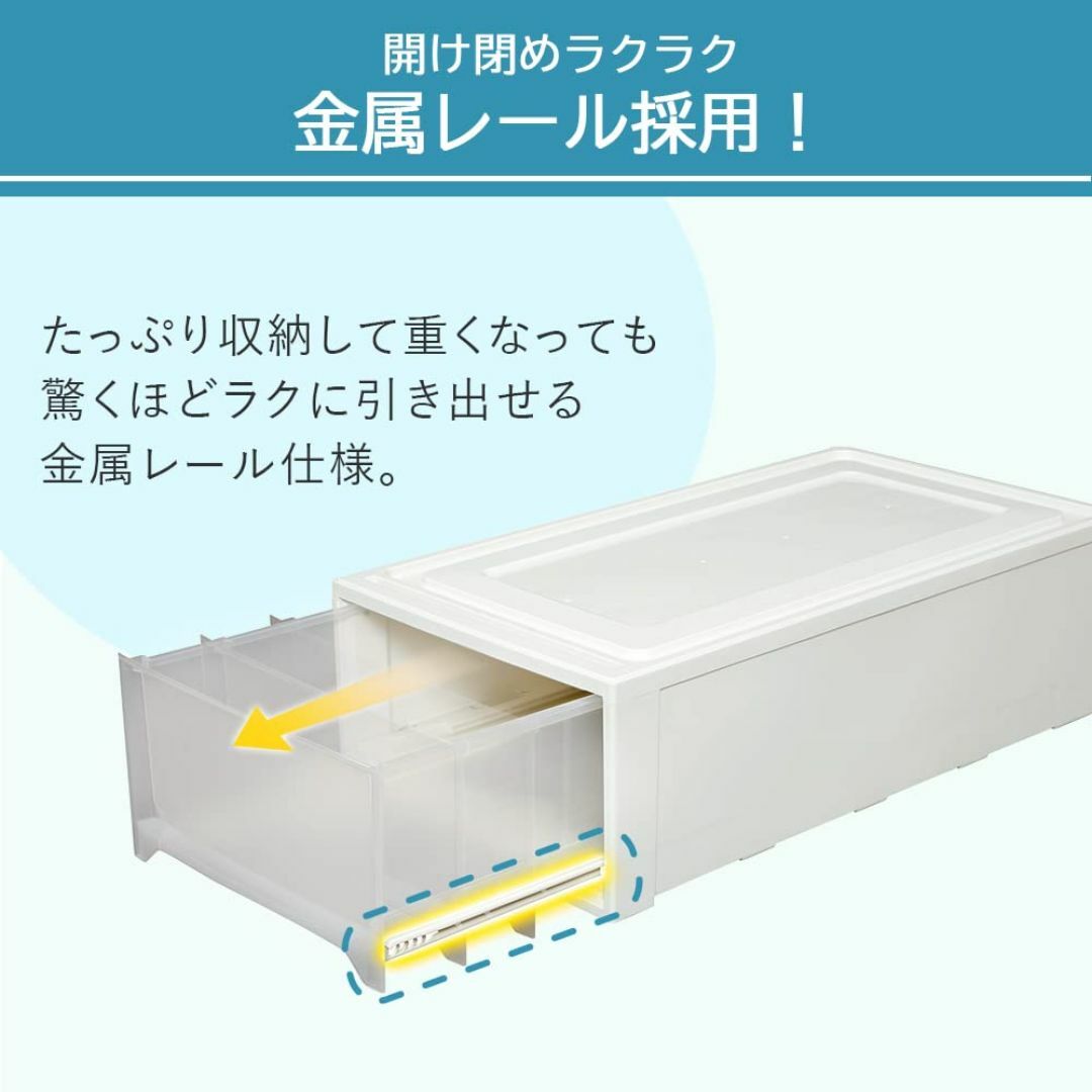 【サイズ:3)Mサイズ_パターン名:1)単品】アイリスオーヤマ チェスト ロング インテリア/住まい/日用品のベッド/マットレス(その他)の商品写真