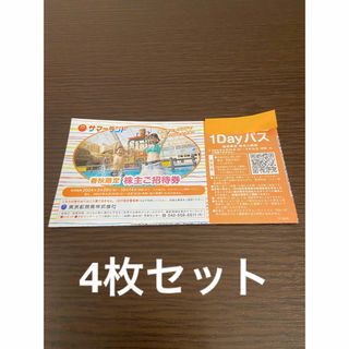 4枚セット　東京サマーランド　株主優待 1DAYパス(春秋限定)(遊園地/テーマパーク)