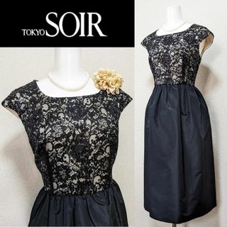 トウキョウソワール(TOKYO SOIR)の⁑【訳あり美品】ソワールドルチェ　東京ソワール　フレンチスリーブワンピース(スーツ)