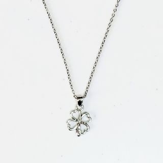 クローバーペンダントステンレスネックレス   SILVER(ネックレス)