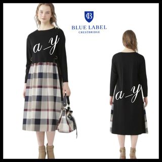 ブルーレーベルクレストブリッジ(BLUE LABEL CRESTBRIDGE)の【状態良好】ブルーレーベルクレストブリッジ☆ストレッチポンチワンピース(ロングワンピース/マキシワンピース)