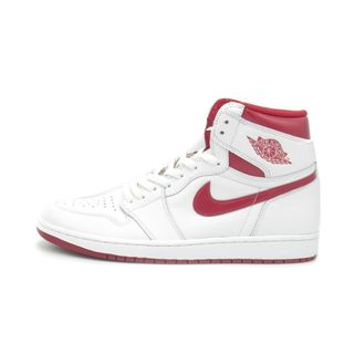 ナイキ(NIKE)のナイキ NIKE ■ 【 AIR JORDAN 1 RETRO HIGH Metallic Red 555088 103 】 エア ジョーダン 1 レトロ ハイ メタリック レッド 2017 スニーカー f21788(スニーカー)