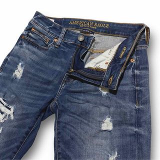 American Eagle - アメリカンイーグル ダメージ加工 スキニー スーパーストレッチ US28