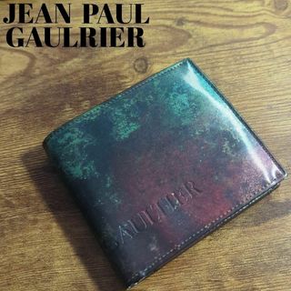 ジャンポールゴルチエ(Jean-Paul GAULTIER)の☆良品☆ JEAN PAUL GAULTIER 二つ折り財布 Vサイバー 玉虫色(折り財布)