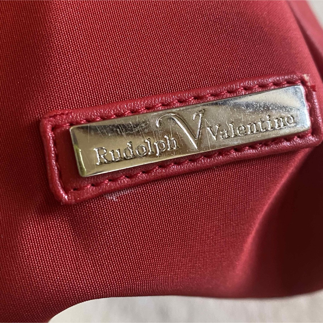 Rudlph Valentino  赤色×ゼブラ柄　トートバッグ レディースのバッグ(トートバッグ)の商品写真