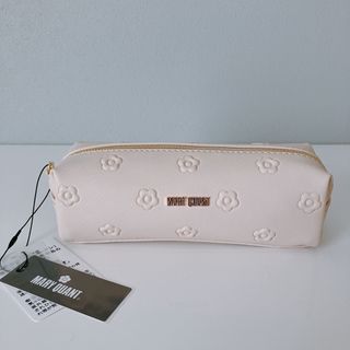 MARY QUANT - 【新品•未使用】シンプルエンボスデイジースクエアペンケース　ベージュ