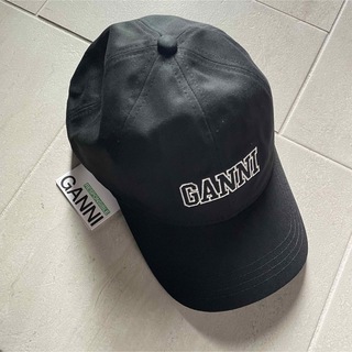 【GANNI】 ガニー ロゴ キャップ ブラック 新品 正規品