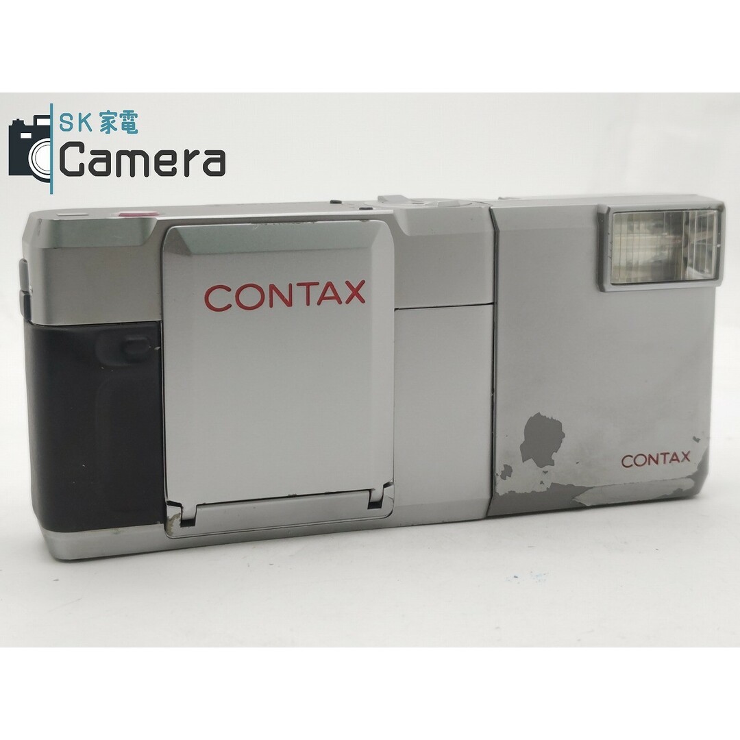CONTAX(コンタックス)のCONTAX T Sonnar 38ｍｍ F2.8 T＊ T14 AUTO ストロボ シルバー 初代 コンタックス ジャンク スマホ/家電/カメラのカメラ(フィルムカメラ)の商品写真