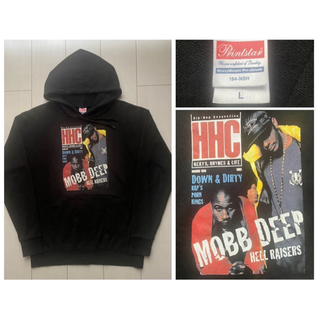 RAP MUSICIAN(ラップミュージシャン)の美品 90s MOBB DEEP モブディープ スウェット パーカー black メンズのトップス(パーカー)の商品写真