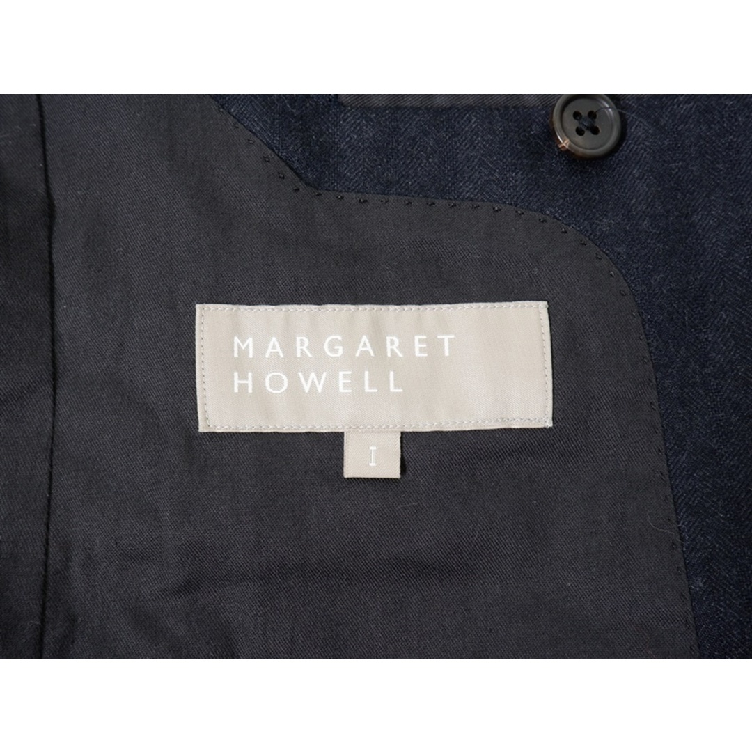 MARGARET HOWELL/マーガレットハウエル ヘリンボーンウール 2Bテーラードジャケット【1】【LJKA74872】 レディースのジャケット/アウター(その他)の商品写真