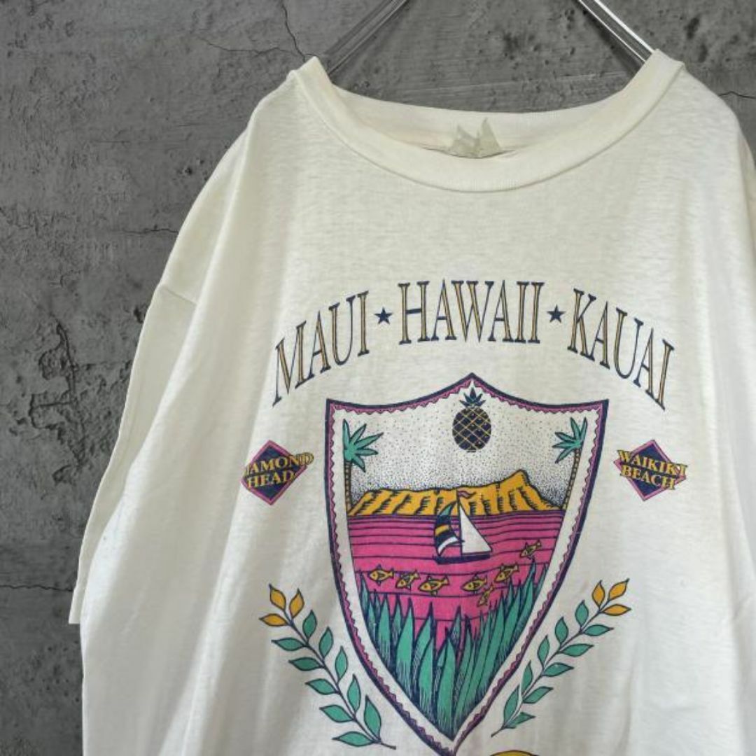 90s MAUI HAWAII オールド USA輸入 オーバー Tシャツ メンズのトップス(Tシャツ/カットソー(半袖/袖なし))の商品写真