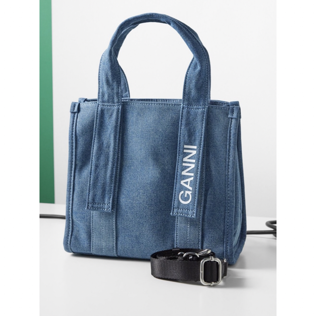 【GANNI】ガニー デニム トートバッグ ショルダーバッグ 新品 レディースのバッグ(トートバッグ)の商品写真