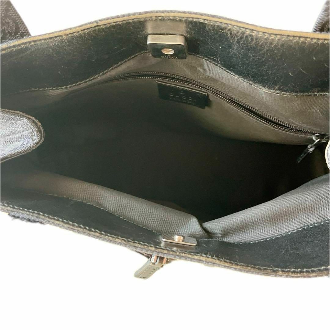 Gucci(グッチ)のGUCCI トートバッグ 保存袋付き ワンショルダー GG ブラック Wポケット レディースのバッグ(トートバッグ)の商品写真