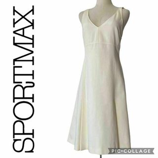 SPORTMAX（MAX MARA） - SPORTMAX★マックスマーラ★ボックスプリーツワンピース★Lサイズ