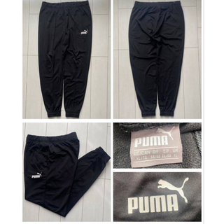 PUMA - 美品 puma black XL センタープリーツ ジョガー ジャージ パンツ