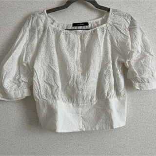 ダブルクローゼット(w closet)のw closet ブラウス 白(シャツ/ブラウス(半袖/袖なし))