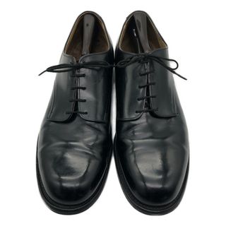 80年代 米軍実物 U.S.NAVY INTER NATIONAL SHOE CO.製 サービスシューズ レザーシューズ ブラック (メンズ 10 1/2 W) 中古 古着 KA0814(その他)