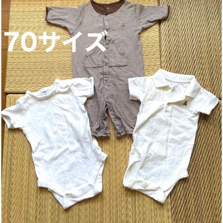 baby GAP  70  カバーオール　ロンパース　夏服　3枚セット(カバーオール)