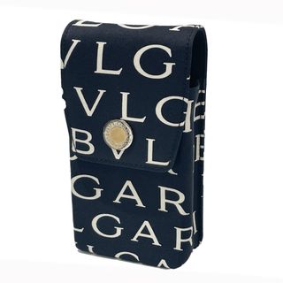 ブルガリ(BVLGARI)のBVLGARI ポーチ ロゴマニア マルチケース 斜め掛け キャンバス レザー(ポーチ)