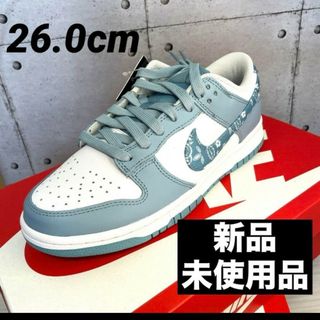 ナイキ(NIKE)のDUNK LOW NIKE ダンクロー  ブルーペイズリー　26(スニーカー)