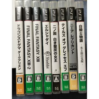 1点難あり  PS3中古ソフト 8点セット FF13、テイルズ 他(家庭用ゲームソフト)