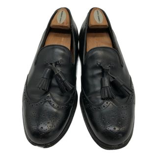 80年代 イングランド製 GRENSON グレンソン タッセルローファー レザーシューズ ブラック (メンズ 8 D) 中古 古着 KA089(その他)