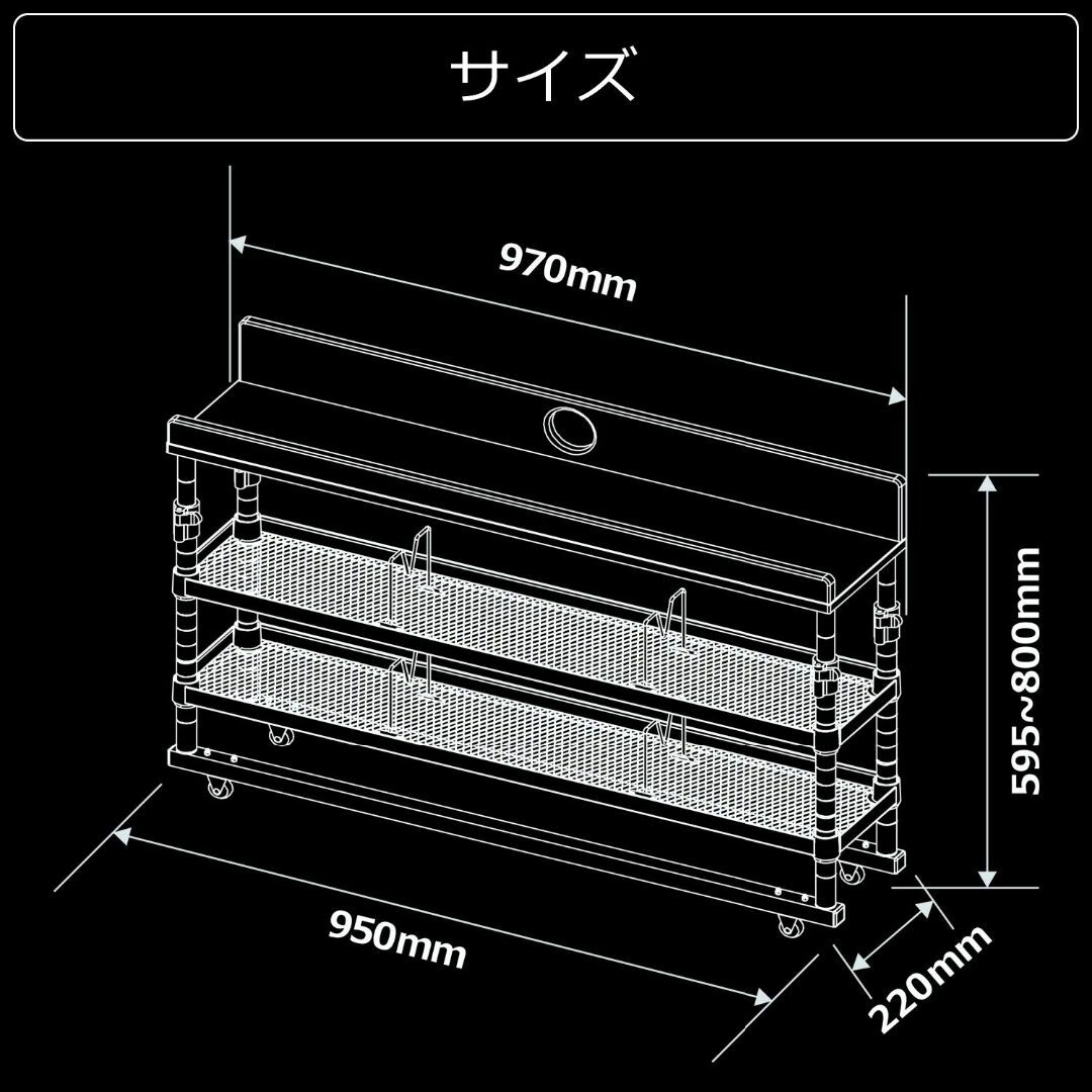 【パターン名:昇降式ヘッドボード_色:ブラック】Bauhutte(バウヒュッテ) インテリア/住まい/日用品のオフィス家具(オフィス/パソコンデスク)の商品写真