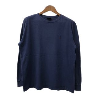 ポロラルフローレン(POLO RALPH LAUREN)のPolo by Ralph Lauren ポロ ラルフローレン 長袖Ｔシャツ ワンポイント ネイビー (メンズ L) 中古 古着 Q6200(Tシャツ/カットソー(七分/長袖))