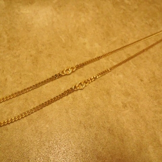 遺品整理 アクセサリー 喜平型 ネックレス ゴールドカラー 長さ75㎝ 重40g(ネックレス)