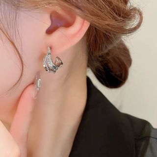 レディース　アクセサリー　ピアス　フープ　シルバー　シンプル(ピアス)