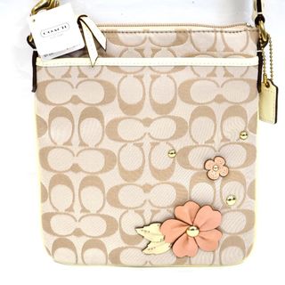 COACH - コーチ ショルダーバッグ シグネチャー 花 フラワー フローラル F47212 ベージュ系 レディース Th961792 未使用