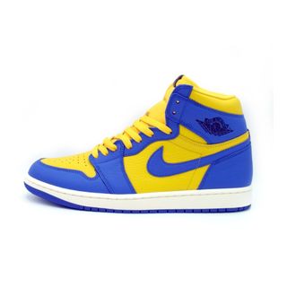 ナイキ(NIKE)のナイキ NIKE ■ 【 WMNS AIR JORDAN 1 HIGH OG Game Royal and Varsity Maize FD2596 700 】 ウィメンズ エア ジョーダン 1 ハイ ゲーム ロイヤル バーシティ メイズ スニーカー f21815(スニーカー)