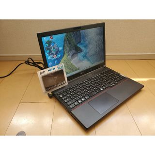 フジツウ(富士通)の高速富士通/Corei7/新品SSD256GB/16GB/Office2021(ノートPC)