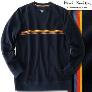 ポールスミス(Paul Smith)の新品 ポールスミス アーティストストライプ 裏毛 スウェット トレーナー M 紺(スウェット)