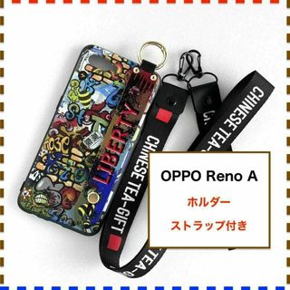 OPPO Reno A ケース ホルダー アメコミ かわいい RenoA(Androidケース)