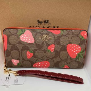 コーチ(COACH)のコーチ長財布CH523 ワイルドストロベリー(財布)