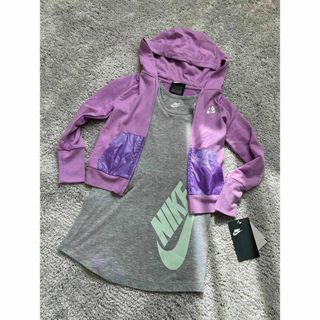 ナイキ(NIKE)の【新品】NIKE　キッズ　パーカー＆ワンピースセット　100(ワンピース)