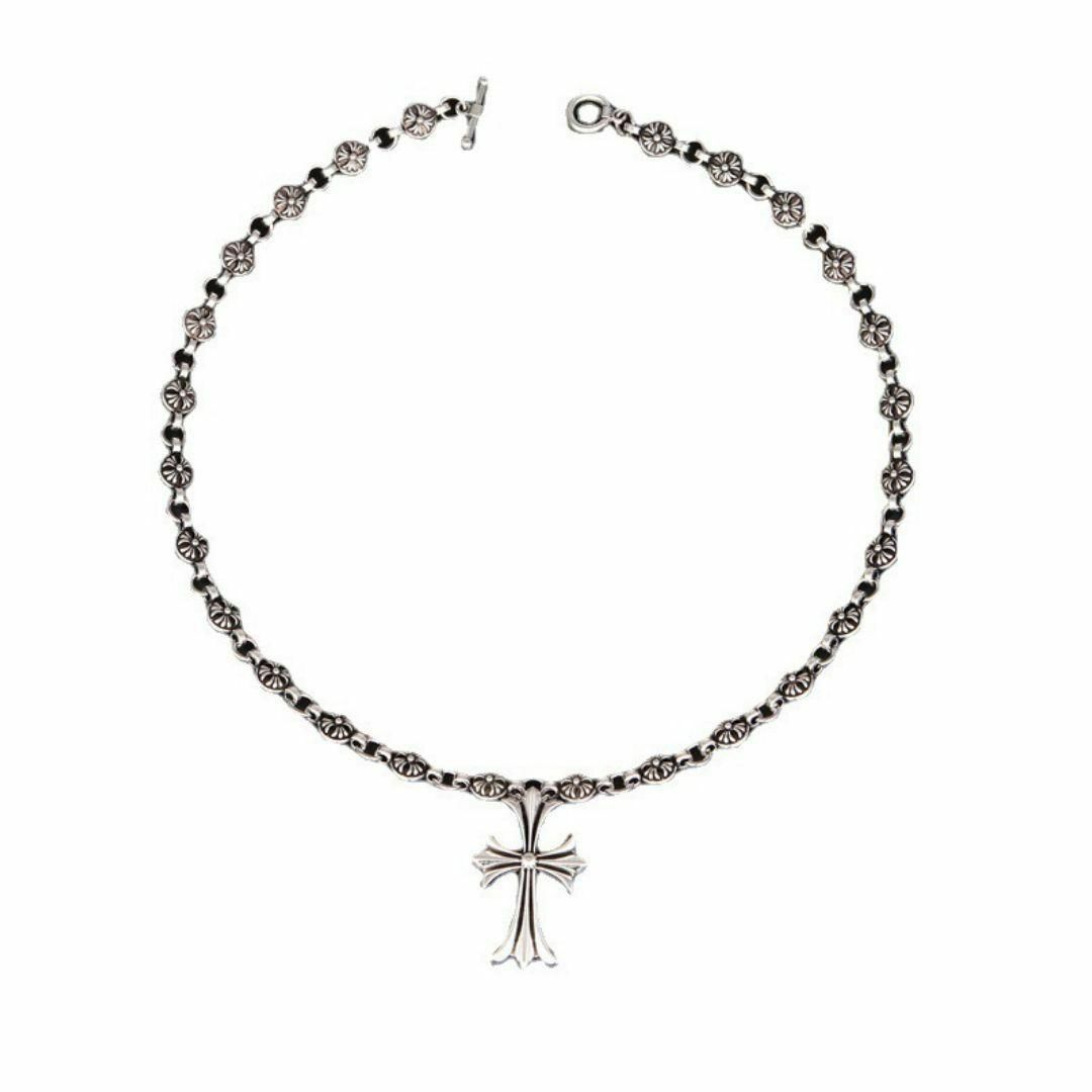 最高級 クロスネックレス 十字架 シルバー 重厚 ネックレス メンズ j69 メンズのアクセサリー(ネックレス)の商品写真